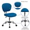 Emma and Oliver Mid-Back Mesh Padded Swivel Task Office Chair with Chrome Base